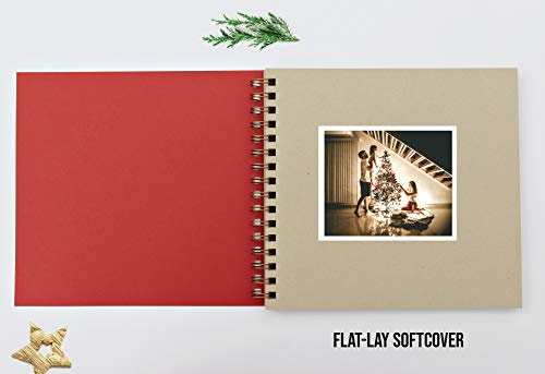 Mod La Vie Christmas Memory Book, Christmas Scrapbook Album 8.5" x 8.5", 90 Kraft Pages, For Christmas Recipes Traditions, Christmas Story. White Elephant Gift Idea - Image 2