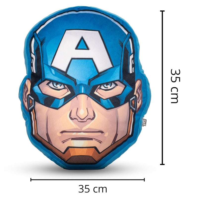 Mirada Captain Cushion America – Marvel Superhero Soft Plush Toy, Stuffed Pillow, Birthday Gift for Kids, Boys & Girls, Licensed Decor – 35cm - Image 2