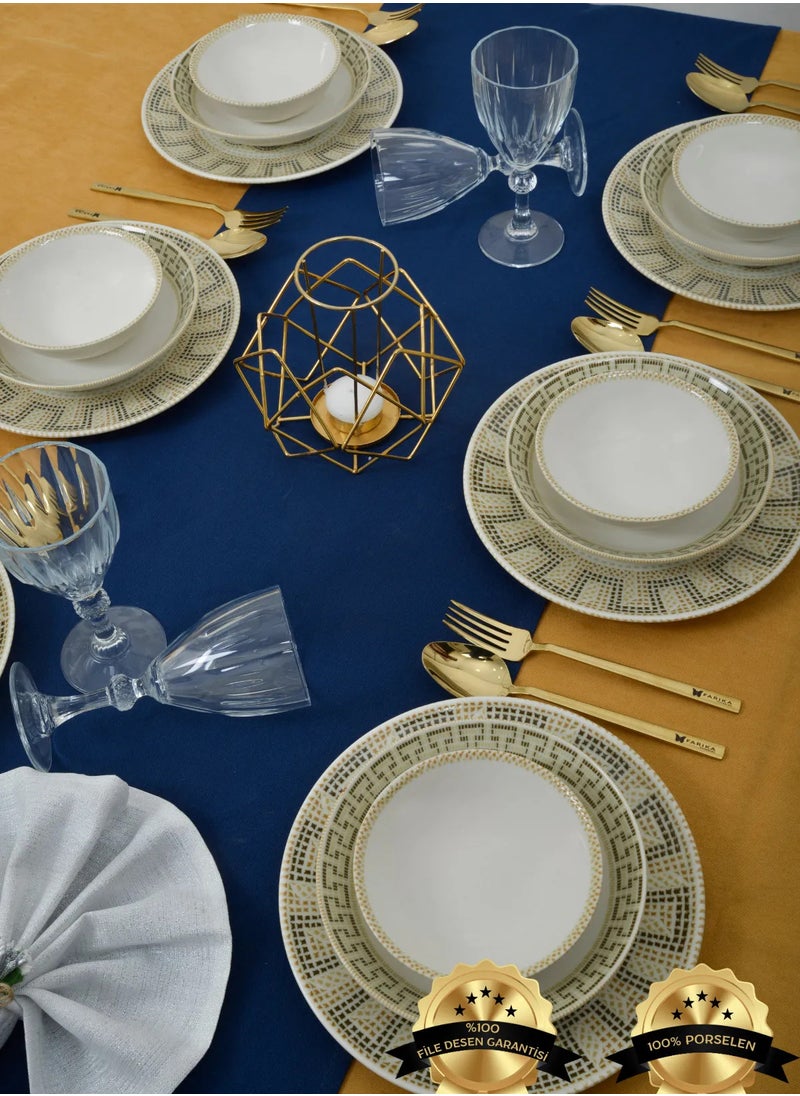 Farika Porselen Efes 18 Piece 6 Person Porcelain Dinner Set  - Image 2
