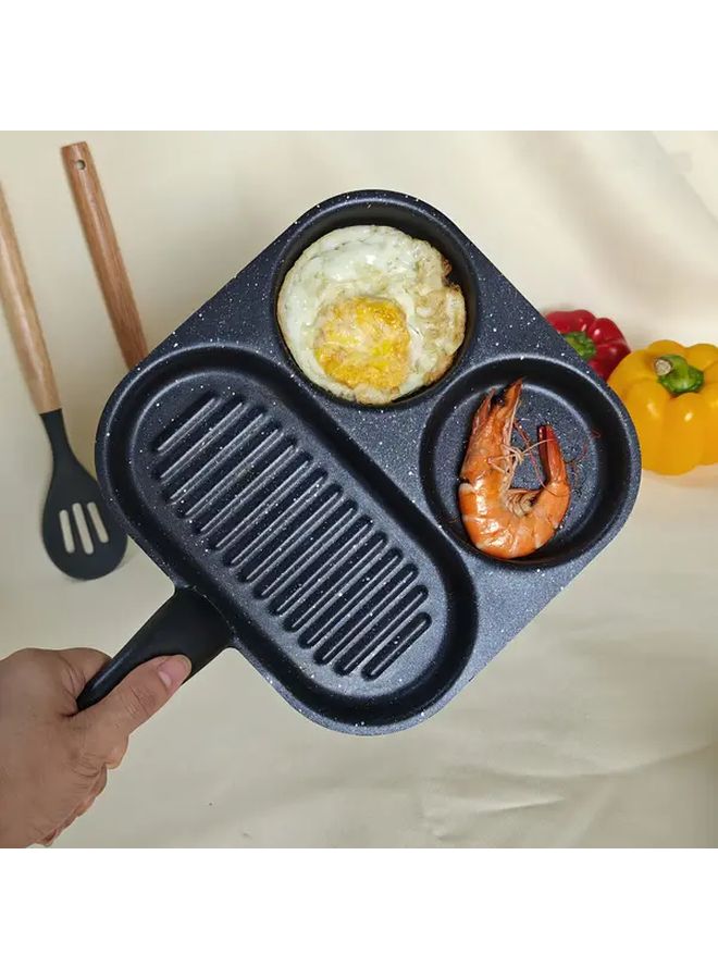Heavy Duty Cast Iron Non Stick Frying Pan With Wood Grain Handle Induction Gas Electric Stove Compatible Dishwasher Safe Even Heat Distribution for Pancakes Eggs Steak Burgers Breakfast Cooking Pan Easy Clean Surface Sleek Design Durable Kitchen Essential for Home Professional Kitchens - Image 5