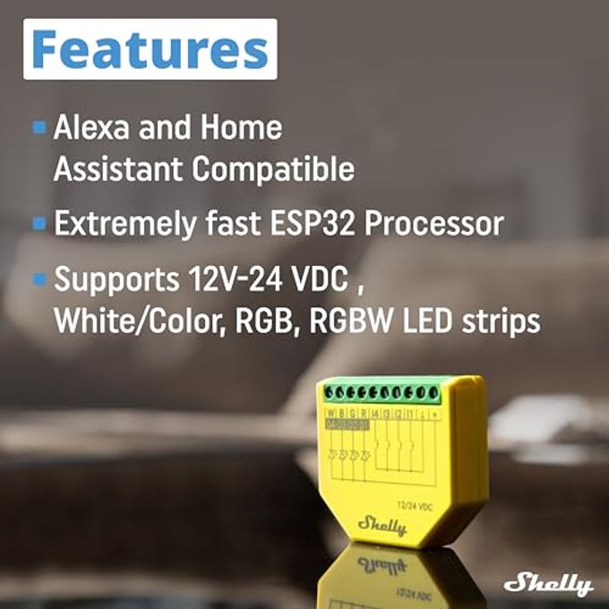 Shelly Plus RGBW PM | WiFi Smart Remote Control for RGBW Led Strips with Power Metering | Home Automation | Bluetooth Gateway | No Hub | Compatible with Alexa & Google Home | iOS Android App - Image 3
