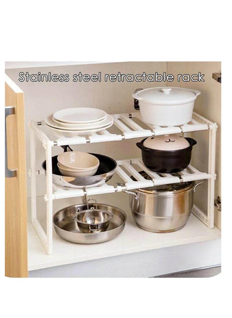 Generic Under-Sink Organizer – Multi-purpose Shelves for Kitchen and Cleaning Tools w  - Image 1