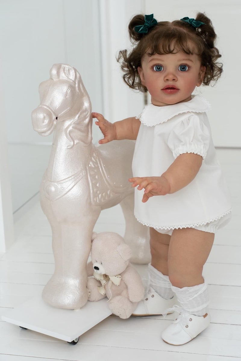 KOKOMANDY Reborn Baby Dolls 26 inch Toddler Girl Looks Realistic Silicone Reborn Babies Doll Soft Cloth Body Real Life Weighted Doll Best Gifts for Toddler Children Age 10 Year Old Girls - Image 3