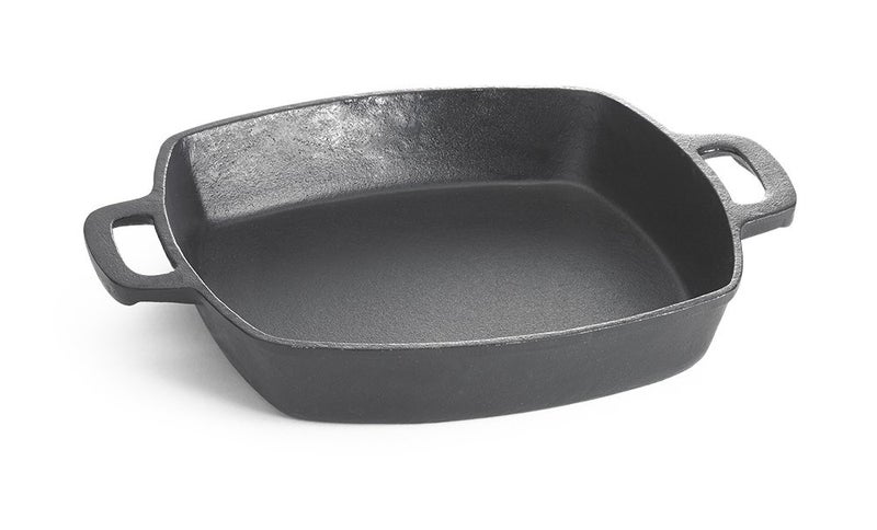 TableCraft PreSeasoned 10 Cast Iron Square Fry Pan  Commerical Quality for Restaurant or Home Kitchen Use 2 quart Black