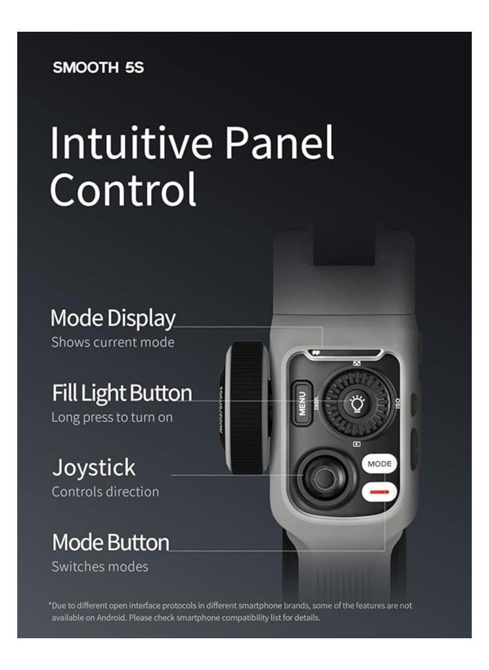 زيون - Zhiyun Smooth 5S AI 3-Axis Smartphone Gimbal (Smooth 5S AI Standard) - Image 1