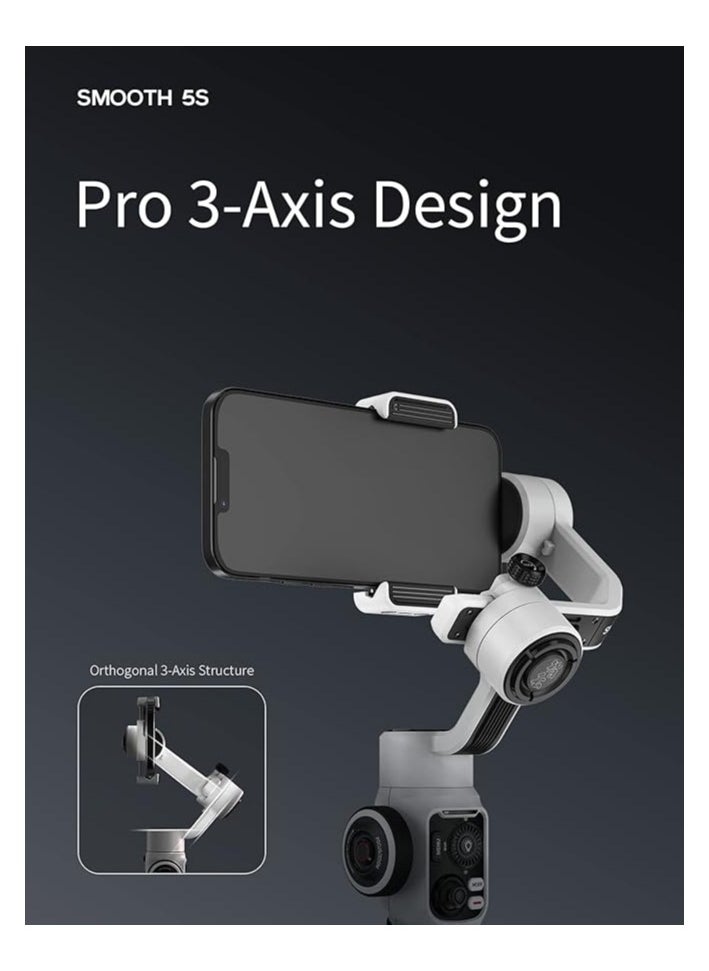 زيون - Zhiyun Smooth 5S AI 3-Axis Smartphone Gimbal (Smooth 5S AI Standard) - Image 1