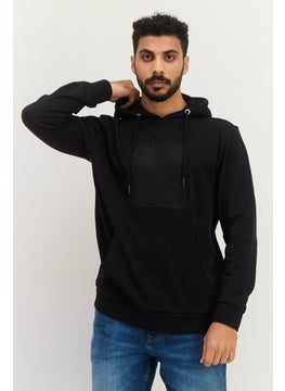 Gazzarrini Men Hooded Brand Logo Long Sleeves Sweatshirt, Black  - Image 1