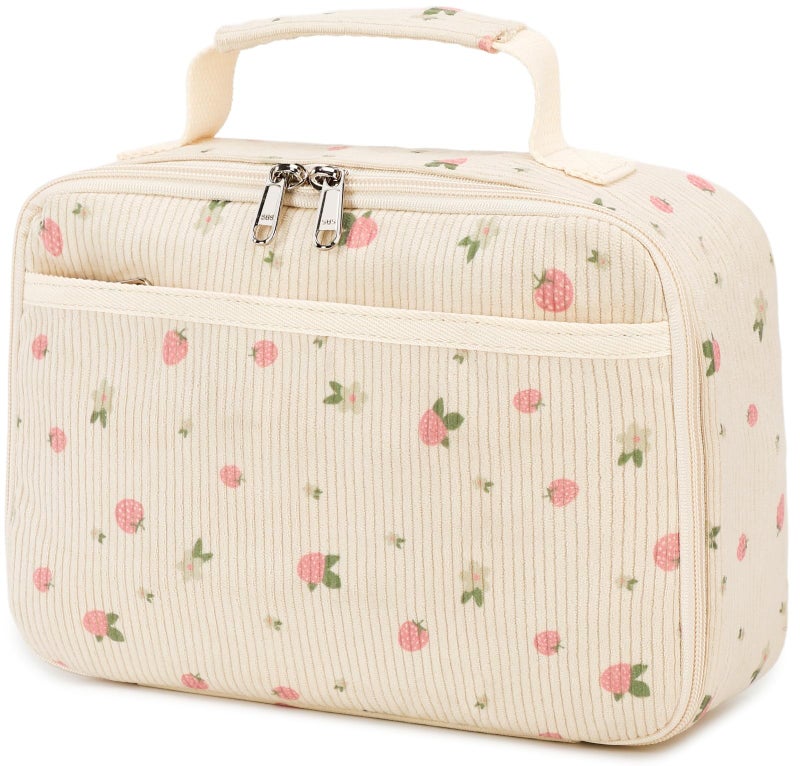 BTOOP Lunch Bags for Kids Girls Insulated Lunch Boxes Corduroy Cooler Toddler Lunch Tote Bag Thermo Picnic Bag for School Children - Image 1
