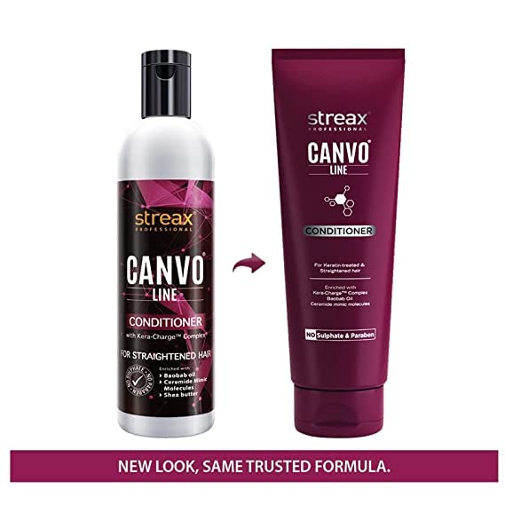 Streax Pro Canvo Line Shampoo, Conditioner & Serum For Straightened Hair - Image 2