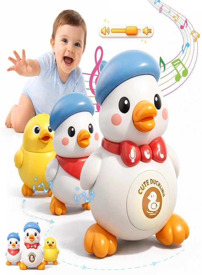 ROHSCE Dancing Walking Duck Baby Toy with Music & Lights, Crawling Tummy Time Toys for Babies 6-12 Months, Interactive Waddling Duck Developmental Toy, Birthday Gifts for Toddlers 1-3 Boys Girls - Image 1