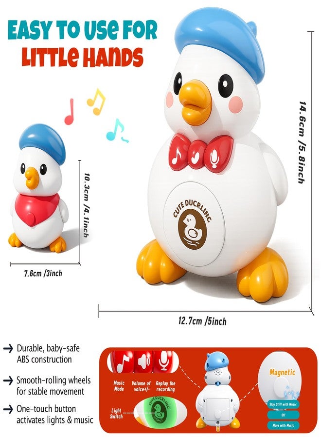 ROHSCE Dancing Walking Duck Baby Toy with Music & Lights, Crawling Tummy Time Toys for Babies 6-12 Months, Interactive Waddling Duck Developmental Toy, Birthday Gifts for Toddlers 1-3 Boys Girls - Image 4