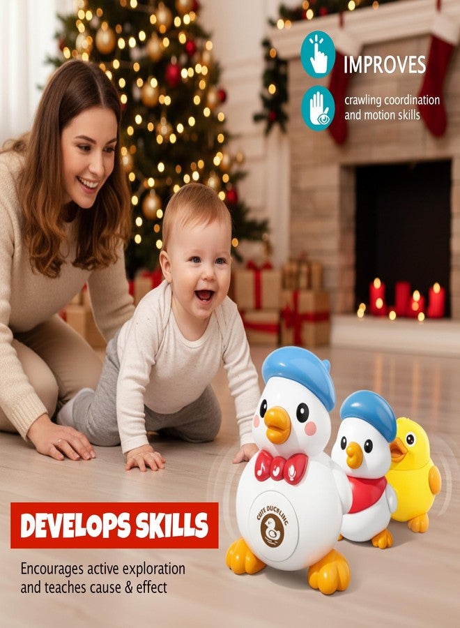 ROHSCE Dancing Walking Duck Baby Toy with Music & Lights, Crawling Tummy Time Toys for Babies 6-12 Months, Interactive Waddling Duck Developmental Toy, Birthday Gifts for Toddlers 1-3 Boys Girls - Image 2