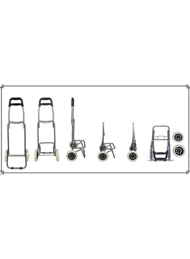 Whitecloud TRANSFORMING HOMES¬Æ Multipurpose Foldable Shopping Trolly with Removable Bag Shopping Cart for Grocery, Fruit, and Vegetable (Blue) - Image 5