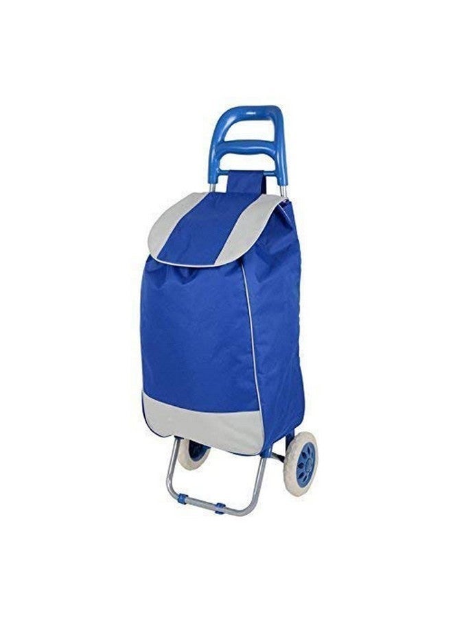 Whitecloud TRANSFORMING HOMES¬Æ Multipurpose Foldable Shopping Trolly with Removable Bag Shopping Cart for Grocery, Fruit, and Vegetable (Blue) - Image 1