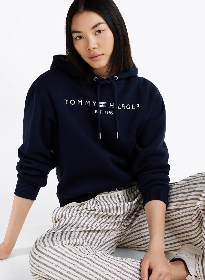 TOMMY HILFIGER Embroidered Pullover Hoodie - Image 3