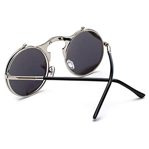 Visions India Unisex UV 400 Protected Retro Vintage Round Sunglasses (Blue) - Image 3