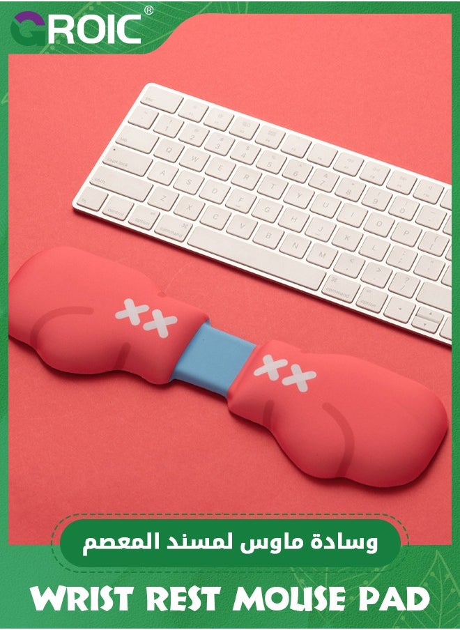 GROIC Mouse Pad with Wrist Rest and Keyboard Wrist Rest Set, Wrist Rest for Computer Keyboard Memory Foam Pain Relief with Non Slip Rubber Base for Office, Gaming, Computer, Laptop  - Image 2
