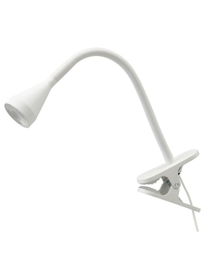 زبون مصباح LED بمشبك، أبيض - Image 1