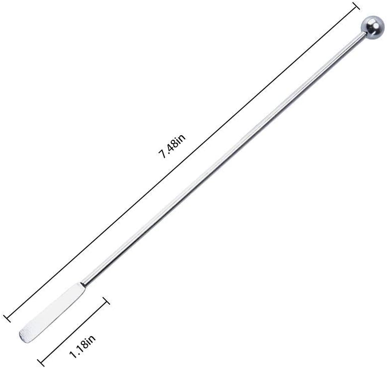 SZLFSX 20 pcs Stainless Steel Coffee Beverage Stir Sticks Cocktail Stirrers Drink Swizzle Stick 7.4" Swizzle Stick Picks Tools - Image 1