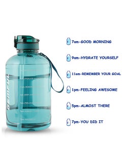 GEMFUL 3l Goal Large Water Bottle with Handle BPA Free Leakproof Motivational Big Sports Capacity Drink Jug  - Image 3