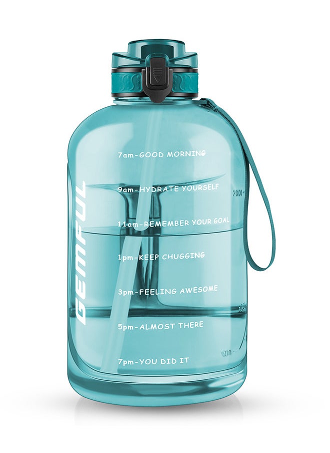 GEMFUL 3l Goal Large Water Bottle with Handle BPA Free Leakproof Motivational Big Sports Capacity Drink Jug  - Image 1