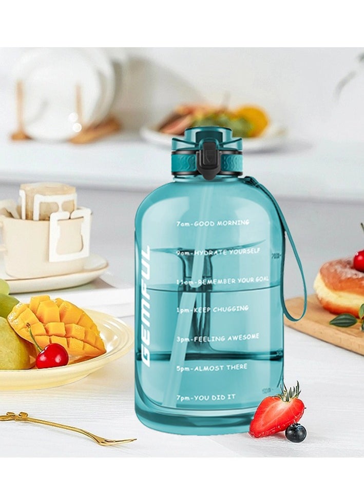 GEMFUL 3l Goal Large Water Bottle with Handle BPA Free Leakproof Motivational Big Sports Capacity Drink Jug  - Image 2