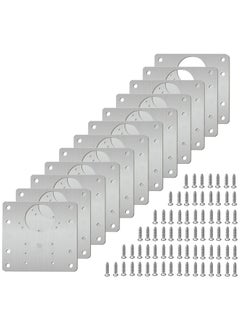 Generic 12PCS Hinge Repair Brackets, Cabinet Hinge Repair Plate, Hinge Repair Brackets for Cabinet Furniture Drawer Window Stainless Steel Plate Repair  - Image 1