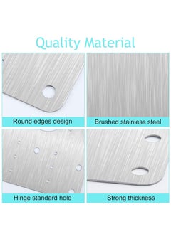 Generic 12PCS Hinge Repair Brackets, Cabinet Hinge Repair Plate, Hinge Repair Brackets for Cabinet Furniture Drawer Window Stainless Steel Plate Repair  - Image 3