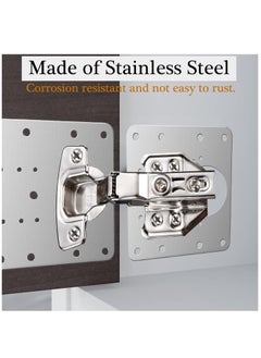 Generic 12PCS Hinge Repair Brackets, Cabinet Hinge Repair Plate, Hinge Repair Brackets for Cabinet Furniture Drawer Window Stainless Steel Plate Repair  - Image 4