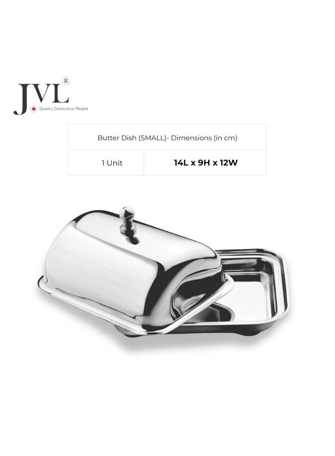 JVL Stainless Steel Butter Container Dish Storage Box Organizer with Lid (250 Gram) - Image 4