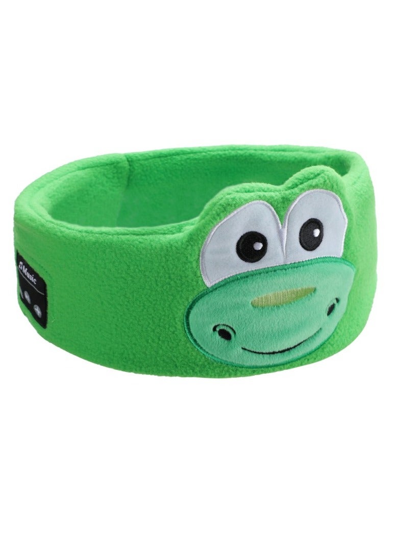 AROAQ Kids Headphones Headband, Wireless Over The Ear Headband Earphones, Portable Elastic Soft Fleece Music Headband, Comfortable Sleeping Headphones For Children Baby And Toddlers, (1pc, Green) - Image 1