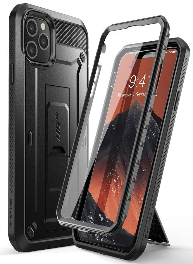 سوبكيس جراب SUPCASE لهاتف iPhone 11 Pro Max مع واقي شاشة (يونيكورن بيتل برو)، [حامل مدمج ومشبك حزام] جراب حماية متين مقاوم للصدمات لكامل الجسم لهاتف iPhone 11 Pro Max مقاس 6.5 بوصة، أسود - Image 1