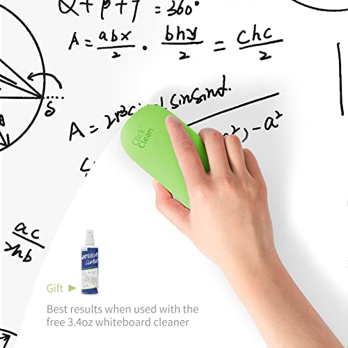 CLICK CLEAN Replaceable Dry Erase Board Eraser, 4-in-1 Magnetic Whiteboard Eraser with 3 Replaceable Felt Pads, Free 3.4oz Whiteboard Cleaner Included, Intended for Classroom, Home and Office - Image 3