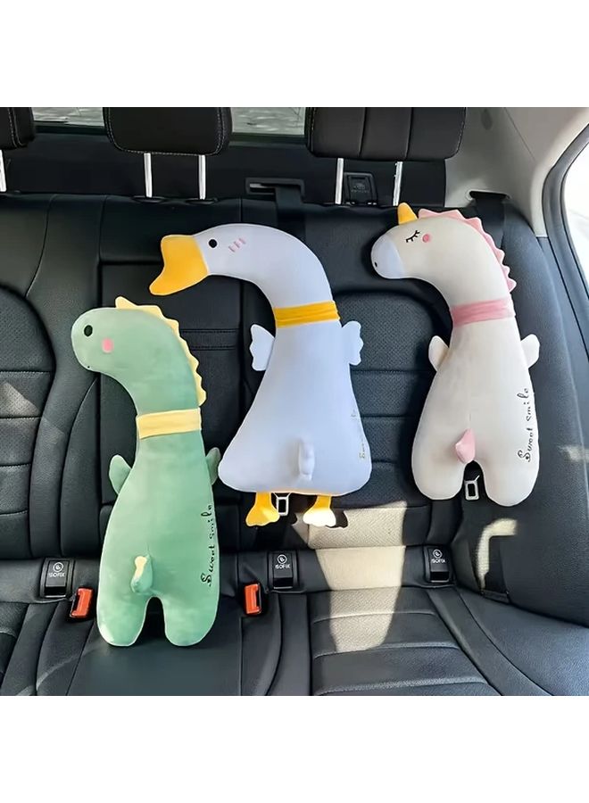 Unicorn Car Seat Belt Shoulder Pillow U Shaped Neck Support Cushion For Travel - Image 1