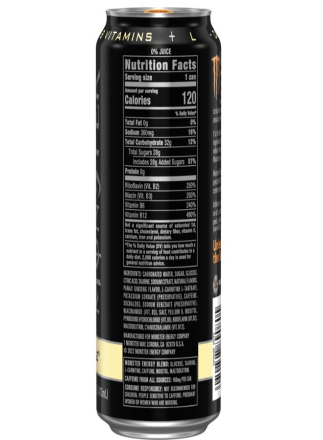 Monster Energy Reserve Orange Dreamsicle, 500ml (Pack of 6) By COUGAR | Smooth Creamy Orange Flavor | Taurine + Ginseng | Carbonated Energy Drink for Refreshing Boost | (Imported USA) - Image 2