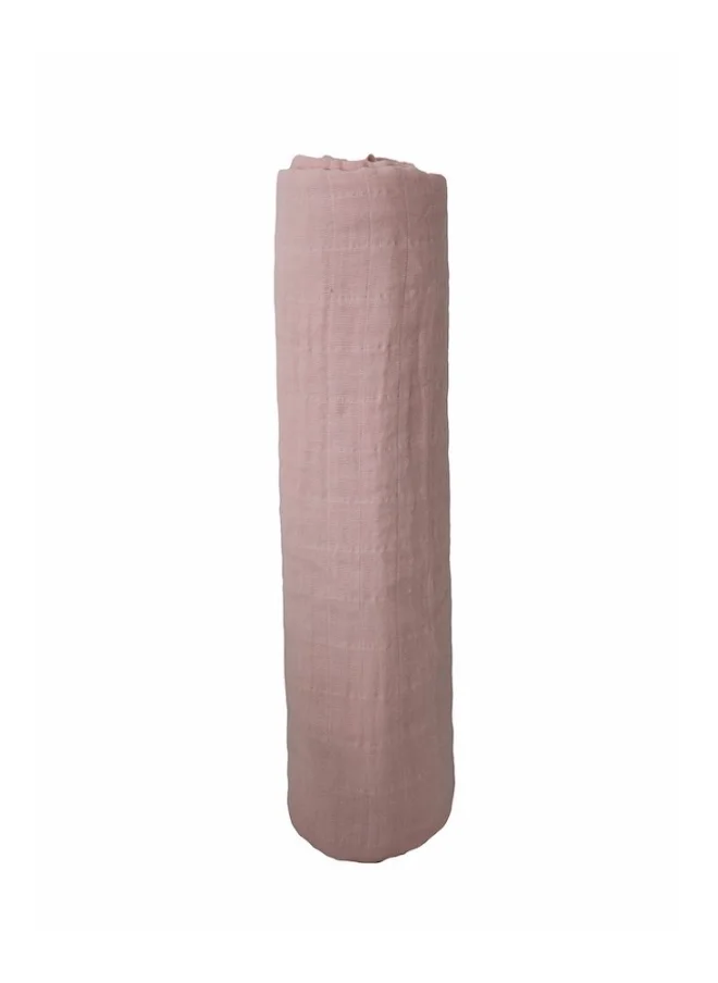 mushie Swaddle Blanket Organic Cotton - Rose Vanilla