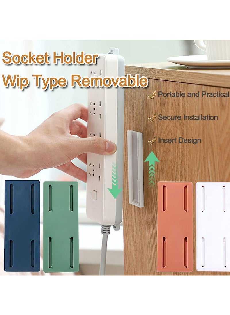 Oasisgalore 8 Pcs Punch-Free Power Strip Holder, Self-Adhesive Wall Mount with Cable Clips  - Image 3