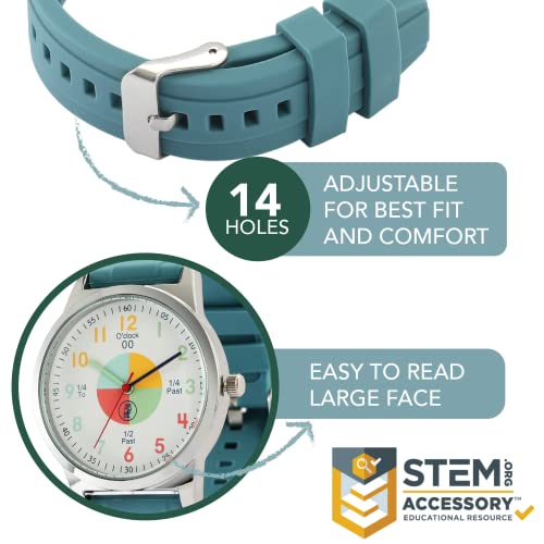 OWLCONIC Analog Kids Watch Teal Green - Girls & Boys Watches Ages 7-12 - Kids Analog Watch - Telling Time Teaching Tool - Gift Watches for Girls and Boys - Image 4