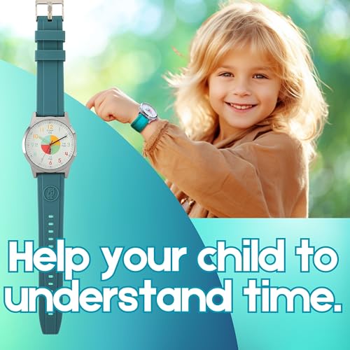 OWLCONIC Analog Kids Watch Teal Green - Girls & Boys Watches Ages 7-12 - Kids Analog Watch - Telling Time Teaching Tool - Gift Watches for Girls and Boys - Image 3
