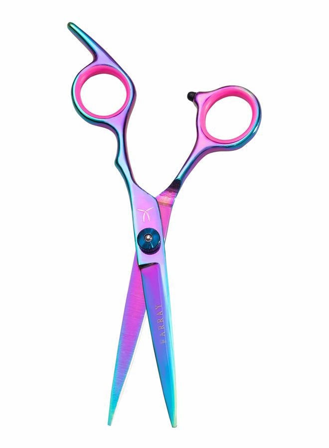 FARRAY 6.5" Professional Hair Cutting Scissors - Japanese Stainless Steel Barber Shears for Salon, Home, All Ages - Ergonomic Handle & Sharp Blades (Aurora color) - Image 2