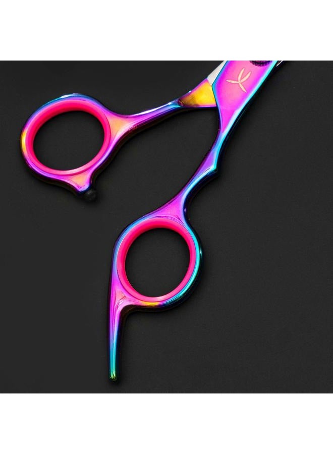FARRAY 6.5" Professional Hair Cutting Scissors - Japanese Stainless Steel Barber Shears for Salon, Home, All Ages - Ergonomic Handle & Sharp Blades (Aurora color) - Image 4
