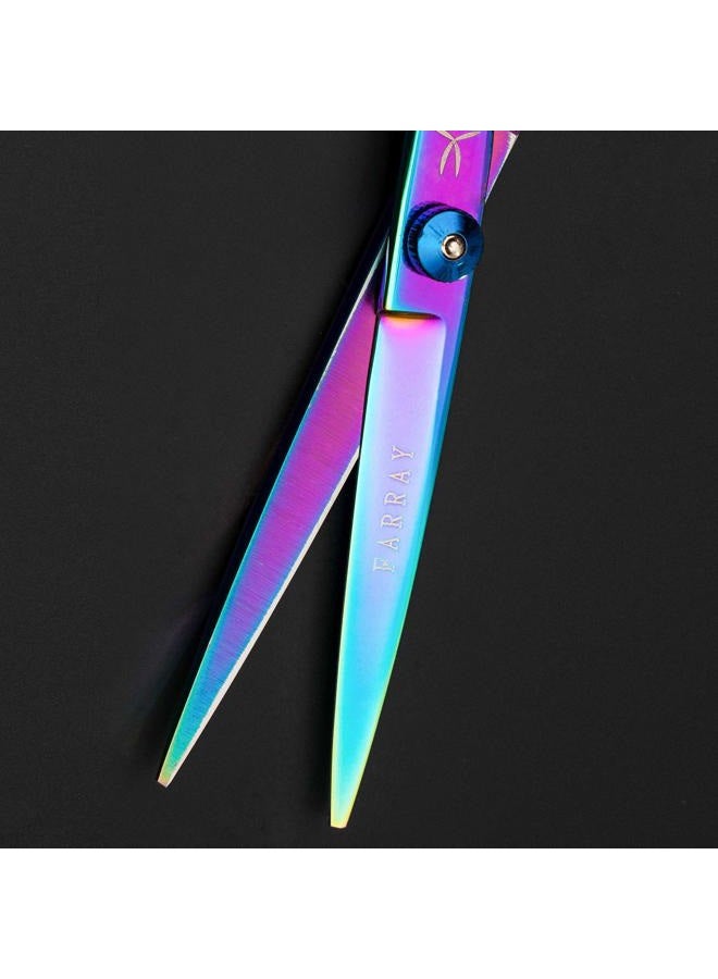 FARRAY 6.5" Professional Hair Cutting Scissors - Japanese Stainless Steel Barber Shears for Salon, Home, All Ages - Ergonomic Handle & Sharp Blades (Aurora color) - Image 3