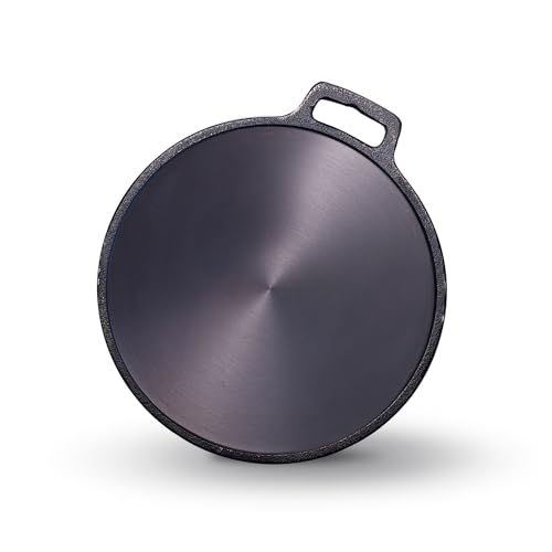 Kichera Pre Seasoned Single Handle Cast Iron DosaTawa | Roti Pan 11 Inch | Non-Stick Cookware for Perfect Dosa & Roti 28cm Diameter, 2.1kg | Induction Friendly | Pure & Toxin-Free - Image 1