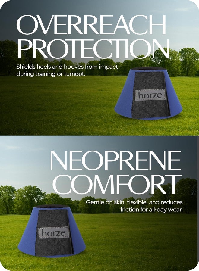 HORZE Pro Overreach Bell Boots for Horses, Neoprene Pair with Quick Wrap Closure, Durable Horse Leg Protection for Training, Turnout and Trail Rides, Shock Absorbing Horse Hoof Boots, in - Image 4