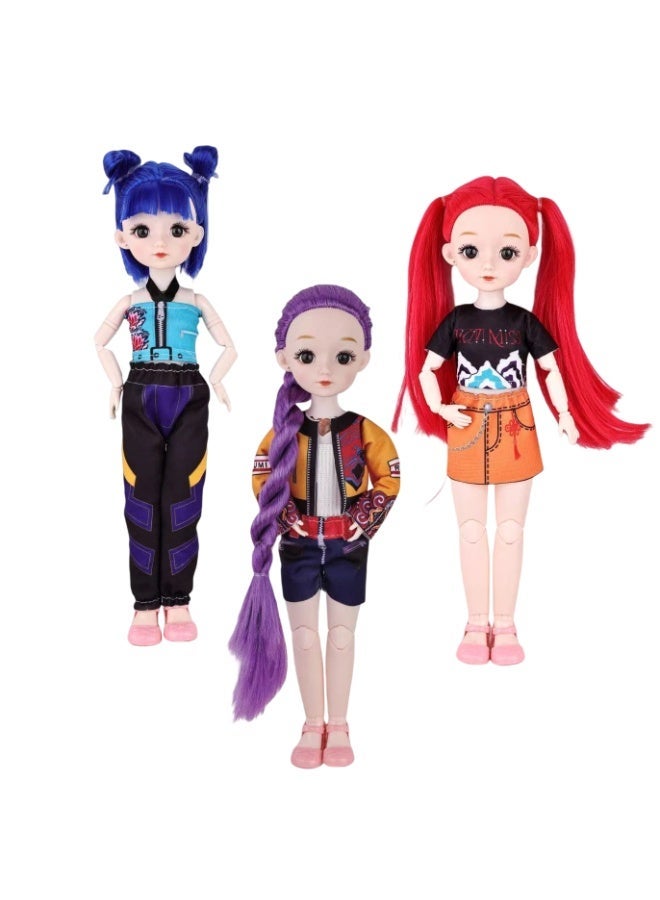 general 3D eye music theme song KPop Demon Hunters 12-inch real 15-joint doll toy gift for family and friends - Image 2