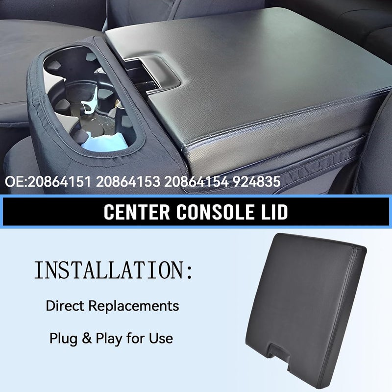 EKLN Black Center Console Lid with Latch for Chevy and GMC Vehicles - Image 4