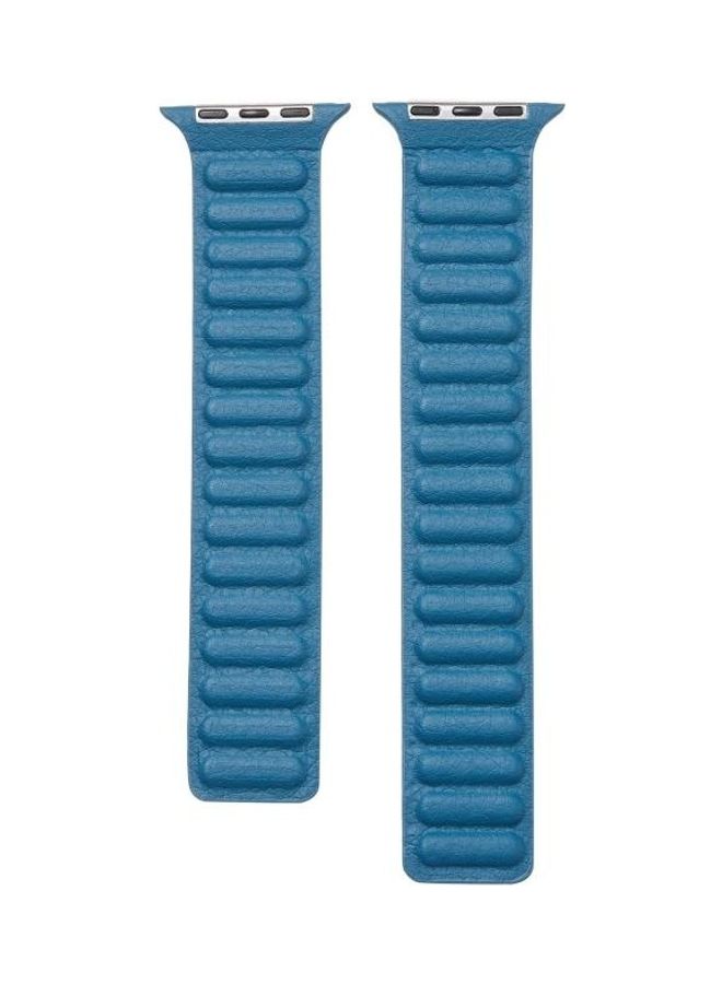 NIBEMINENT Replacement Band For Apple Watch Series 7 41mm/6 & SE 5 4 40mm/3 2 1 38mm Blue - Image 2