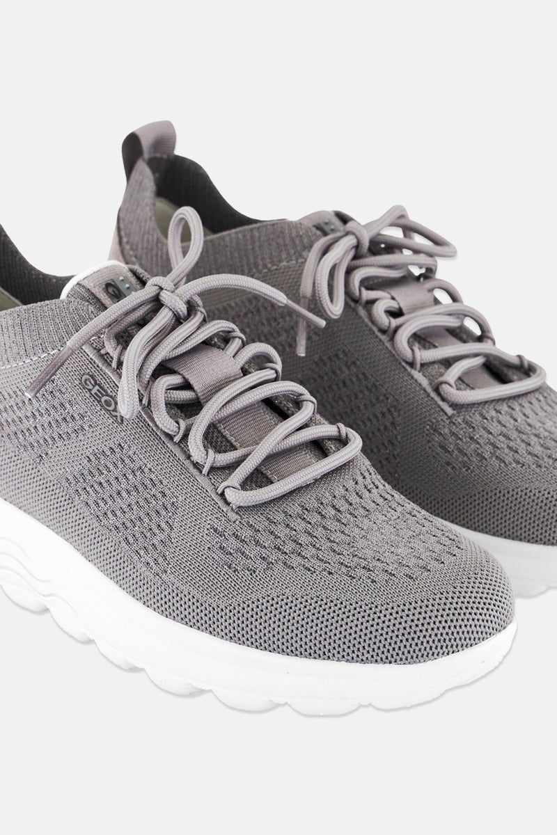 GEOX Women Spherica Lace Up Sneaker Shoes, Grey - Image 4