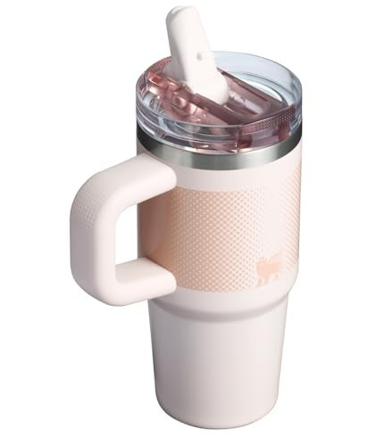 Stanley Stanley Quencher ProTour Flip Straw Tumbler with Leakproof Lid 14 oz | Built-In Straw and Handle | Cup Holder Compatible for Travel | Insulated Stainless Steel Cup | BPA-Free | Rose Quartz Fade - Image 3