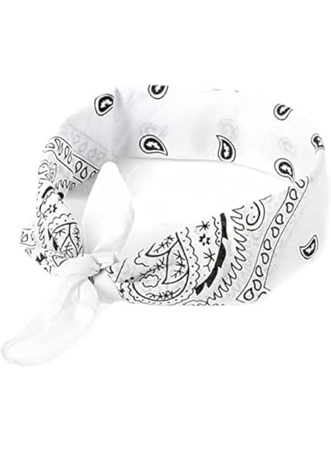 Unisex Paisley Bandana – Black & White  Polyester Headwrap for Summer | Lightweight, Breathable Scarf for Men & Women | Stylish Outdoor & Fashion Accessory - Image 3